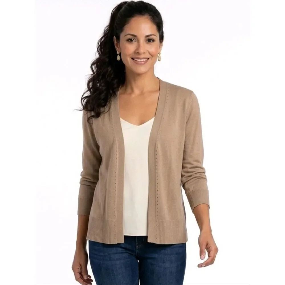 Verve Ami Camel Open Cardigan Size M